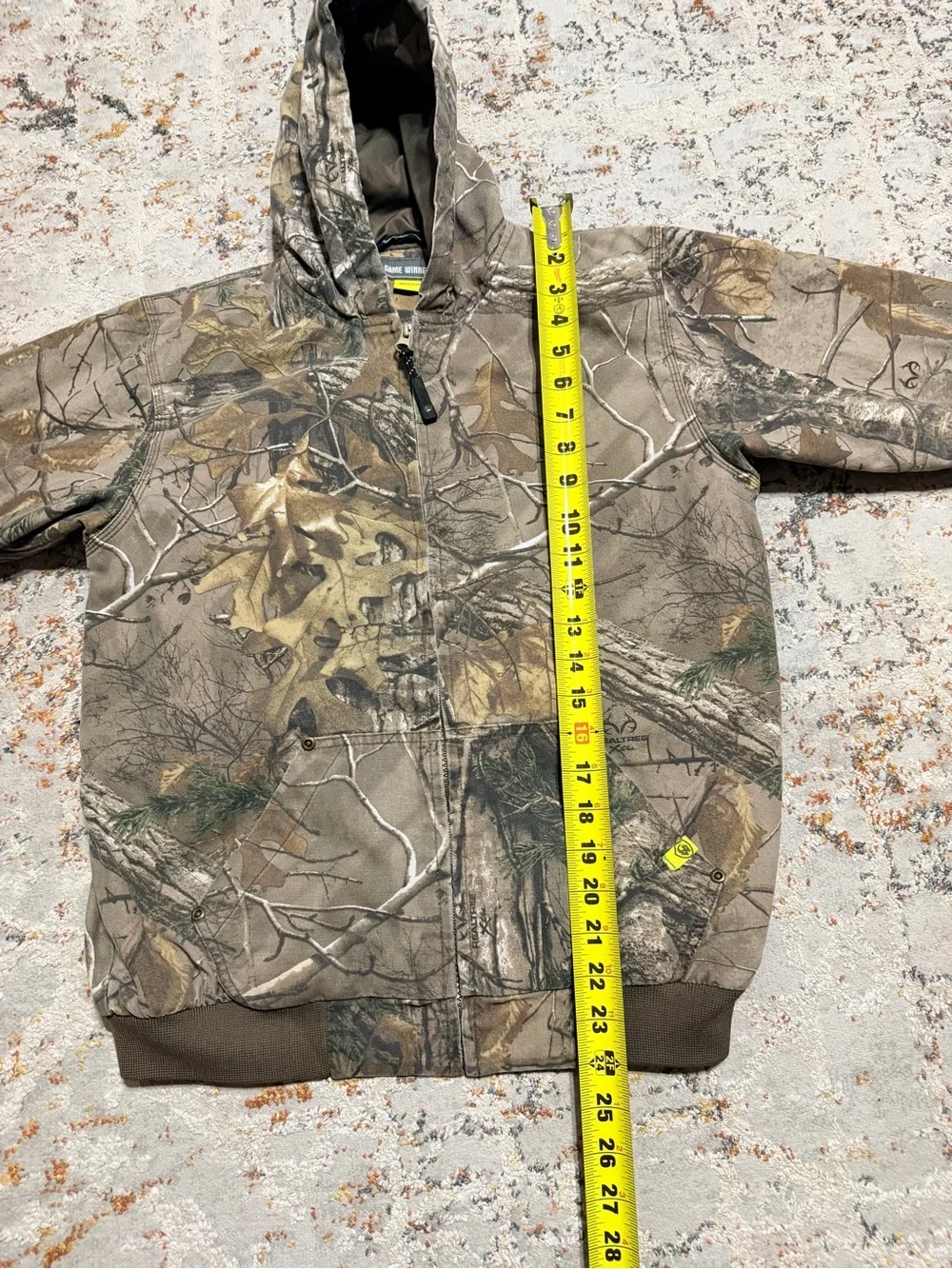 Game Winner Realtree youth camouflage hooded hunting jacket size Large
